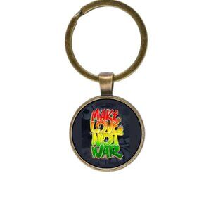 MAKE LOVE NOT WAR Style #1 CUSTOM KEY RING